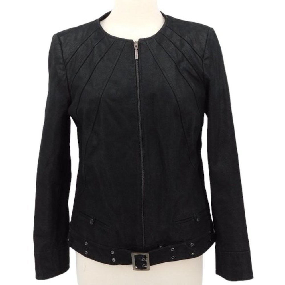 Bradley Bayou Black Leather Moto Biker Jacket